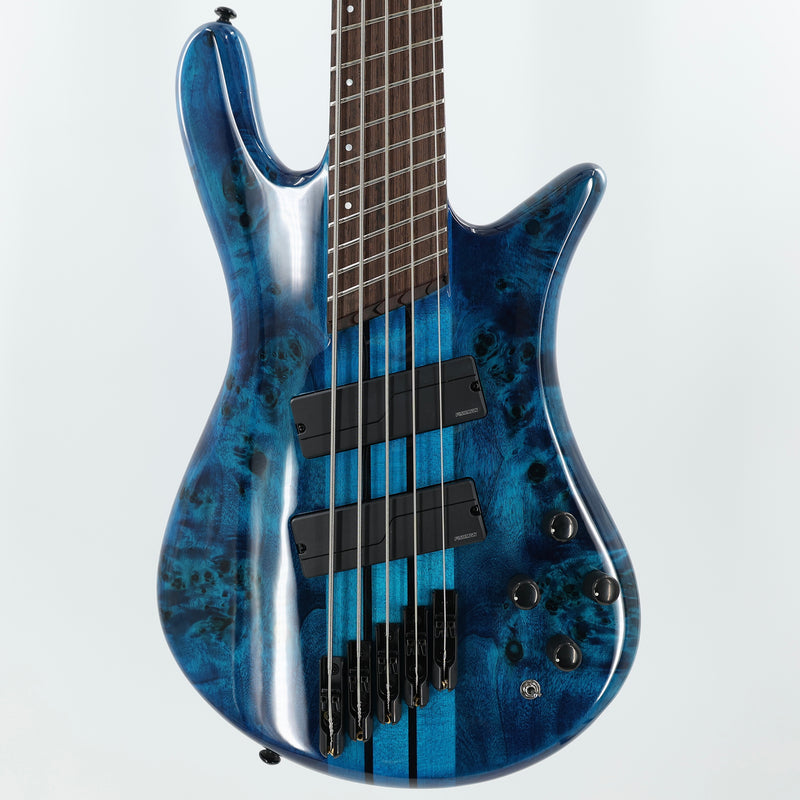 Spector NS Dimension 5 5-String Multi-Scale Bass w/ Fishman Pickups - Black and Blue Gloss