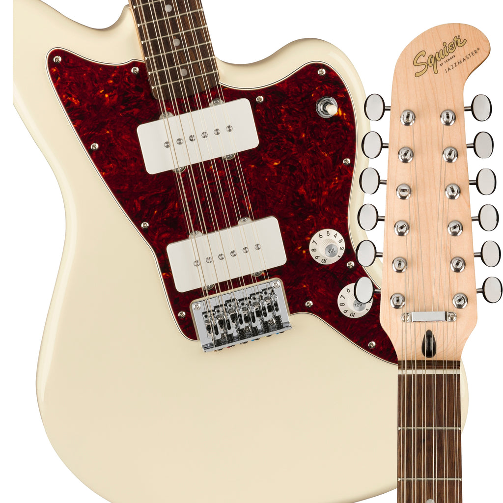 Squier Paranormal Jazzmaster XII 12-String Electric Guitar - Olympic White