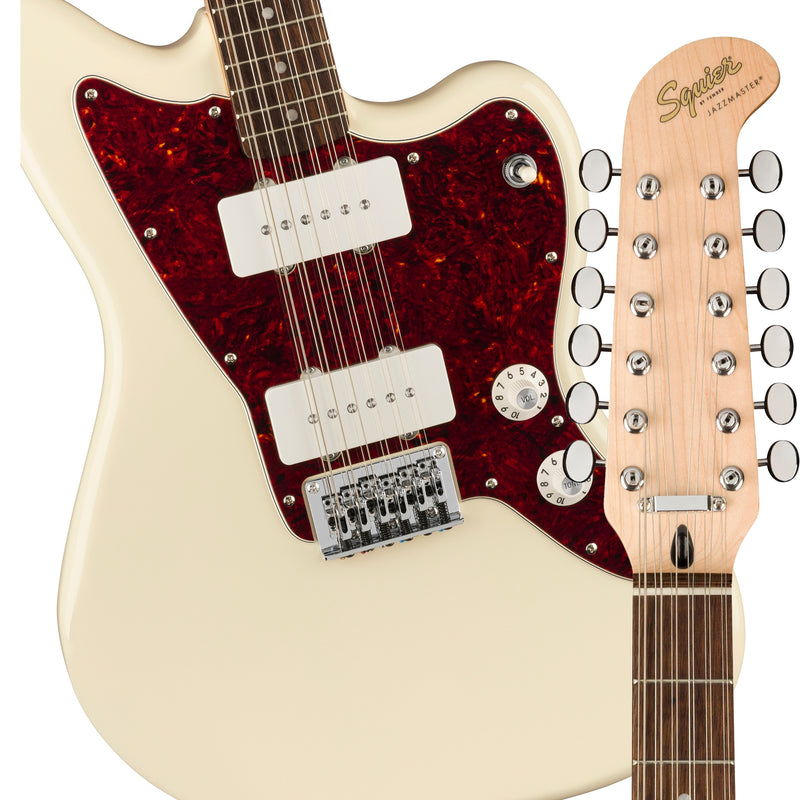 Squier Paranormal Jazzmaster XII 12-String Electric Guitar - Olympic White