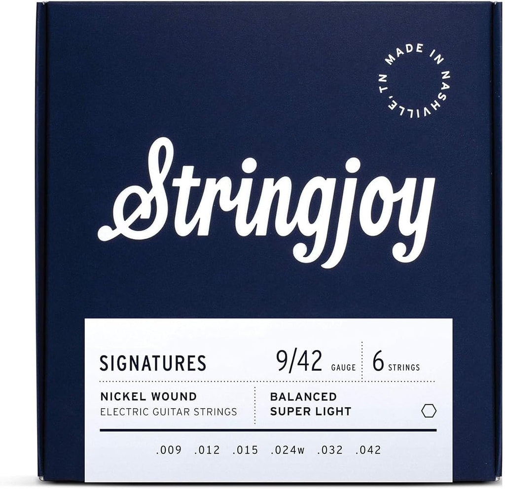 Stringjoy Signatures Balanced Super Light Gauge (9-42) Nickel Wound Electric Guitar Strings