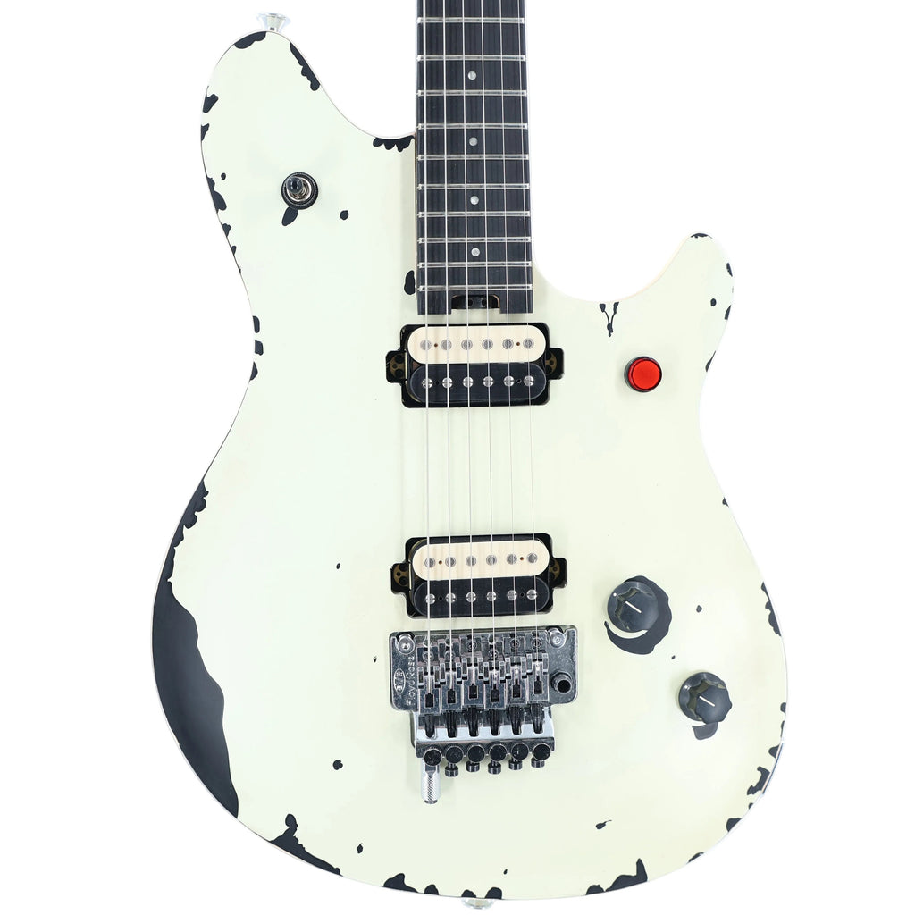 EVH Limited Edition Wolfgang Special Striped Series Guitar w/ Gig Bag - Distressed Ivory