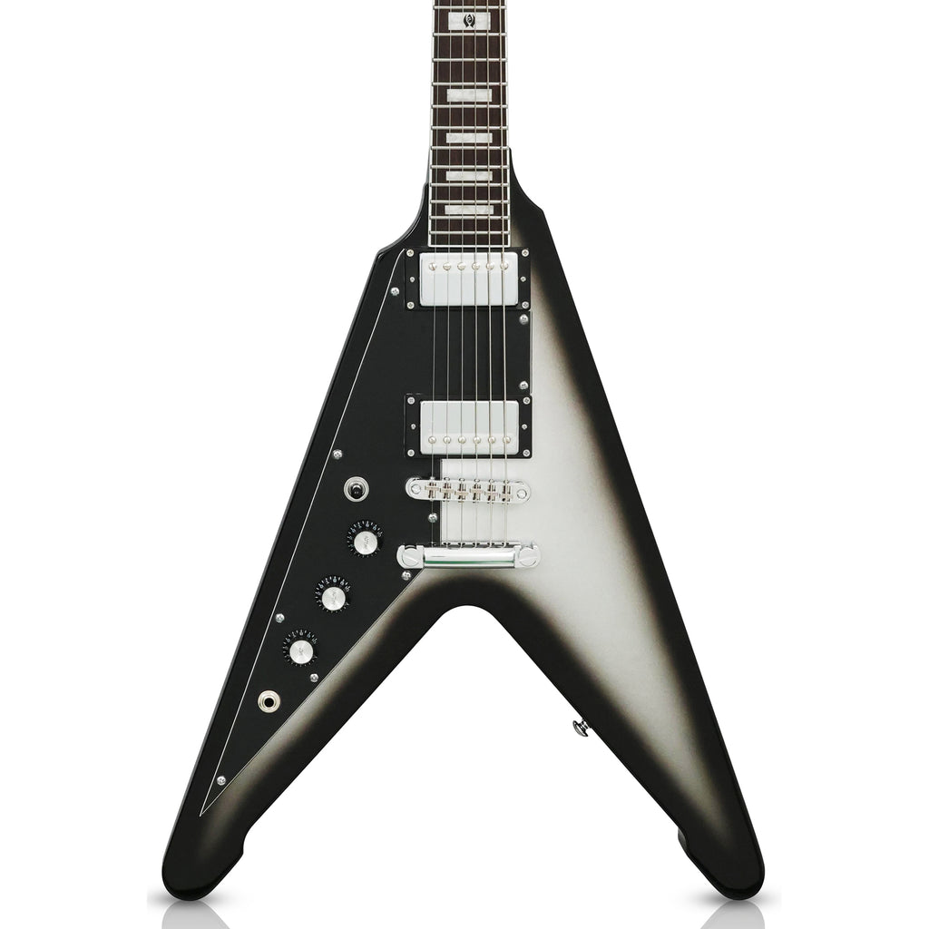 Woodrite Left-Handed Vagabond "Dirty B" Brent Hinds Signature Guitar w/ Hardshell Case - Sliverburst