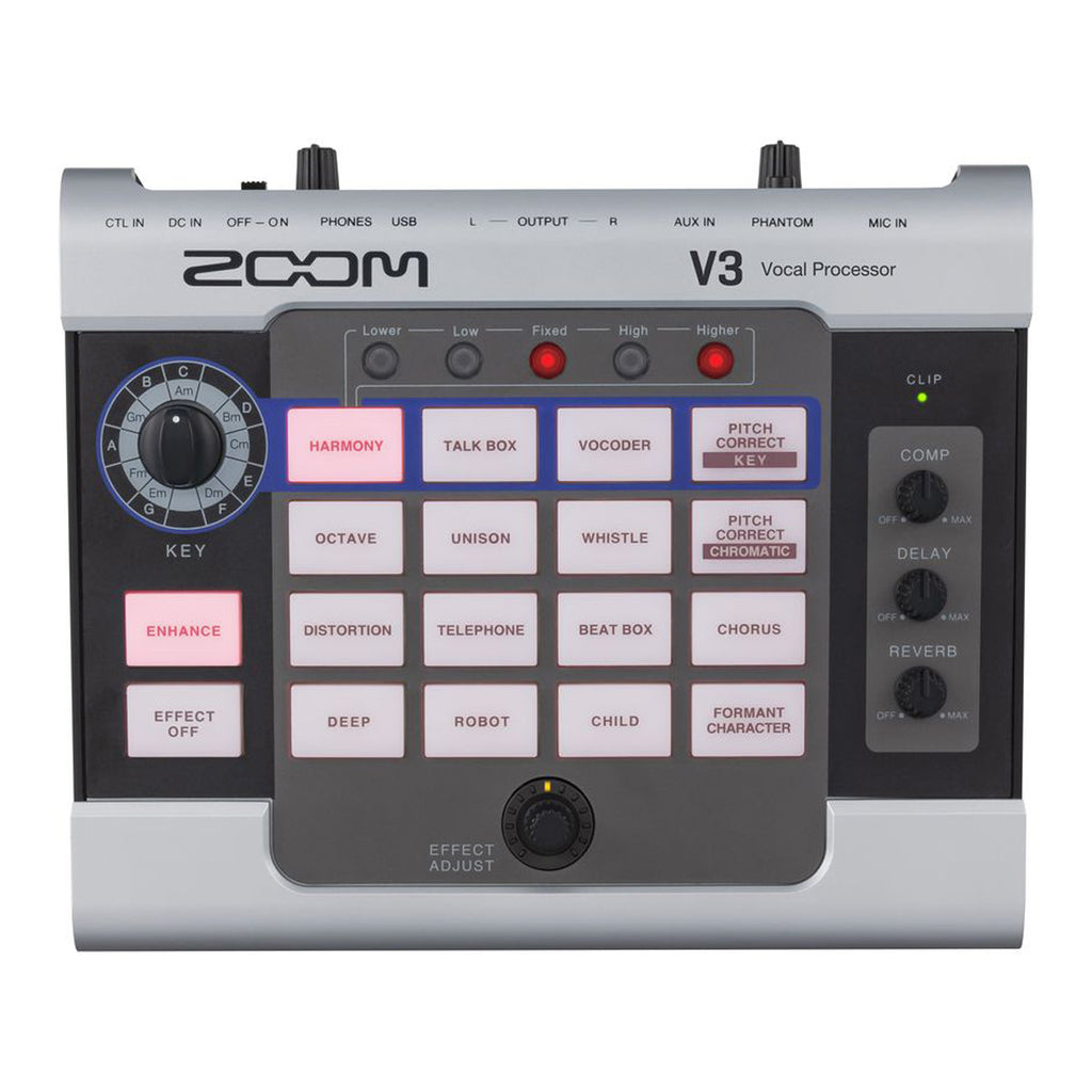 Zoom V3 Multi-effects Vocal Processor and USB Audio Interface with 1 XLR Input