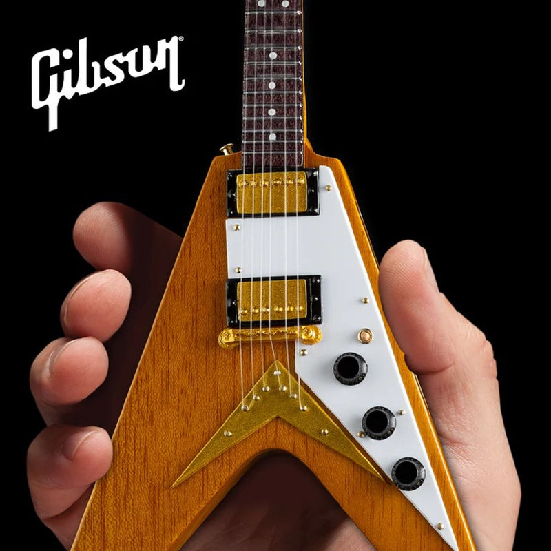 Axe Heaven Gibson 1958 Korina Flying V Mini Guitar Replica