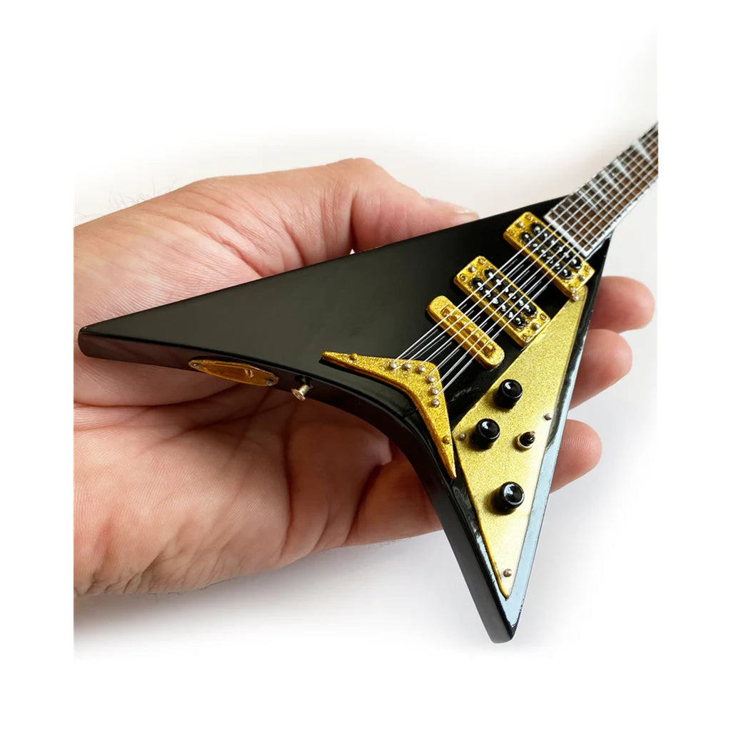 Axe Heaven Signature Randy Rhoads Black Jackson V Mini Guitar Replica