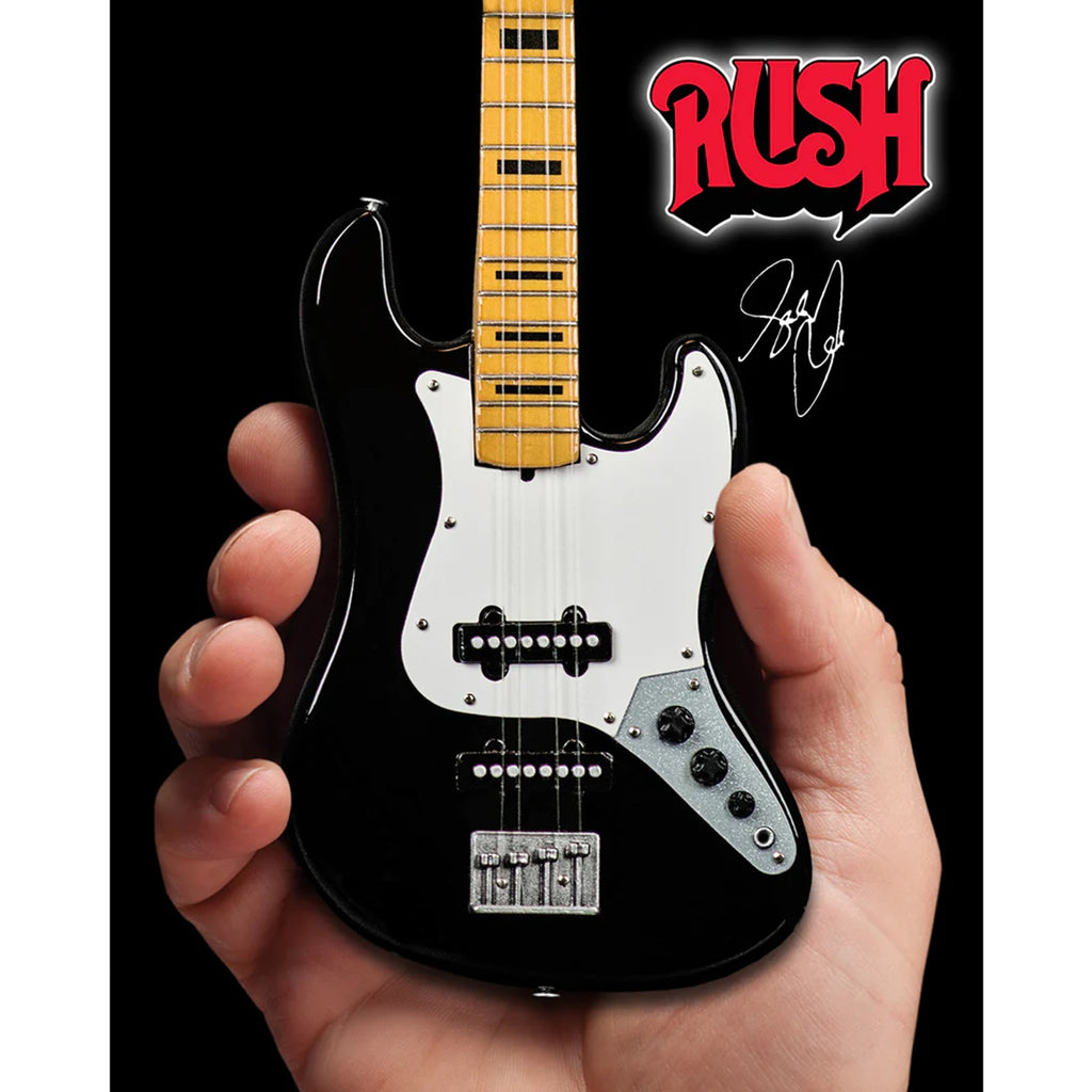 Axe Heaven Geddy Lee Fender Jazz Bass with Black Inlays Mini Guitar Replica