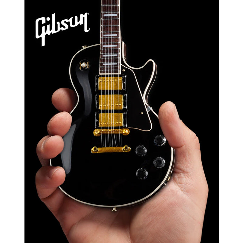 Axe Heaven Gibson Les Paul Custom Ebony Mini Guitar Replica