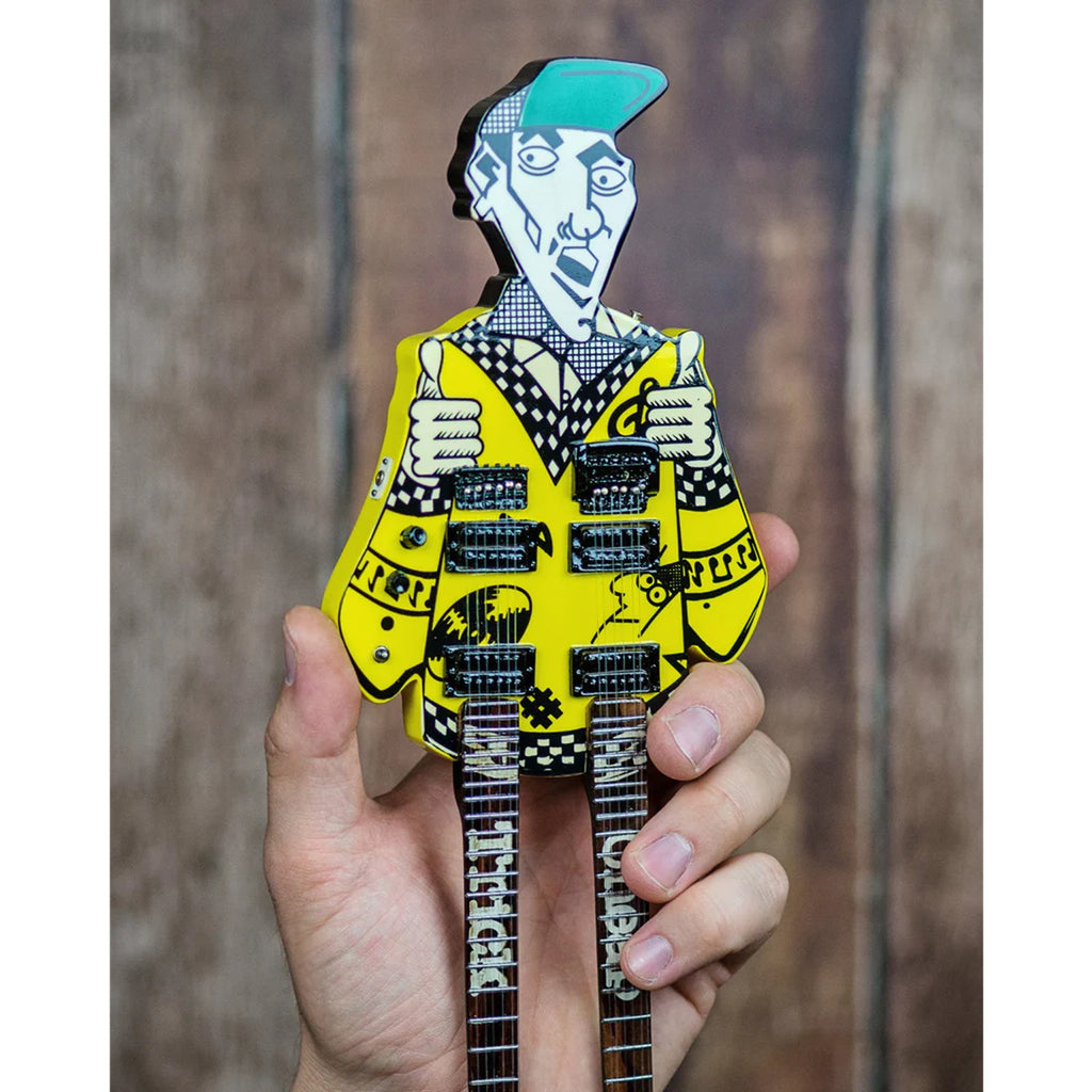 Axe Heaven Licensed RICK NIELSEN Uncle Dick Double-neck Mini Guitar Replica