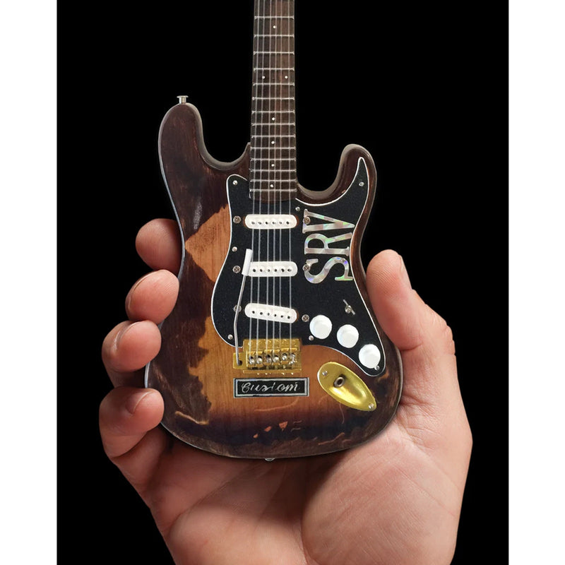 Axe Heaven Official Stevie Ray Vaughan Distressed SRV Custom Strat Mini Guitar Replica