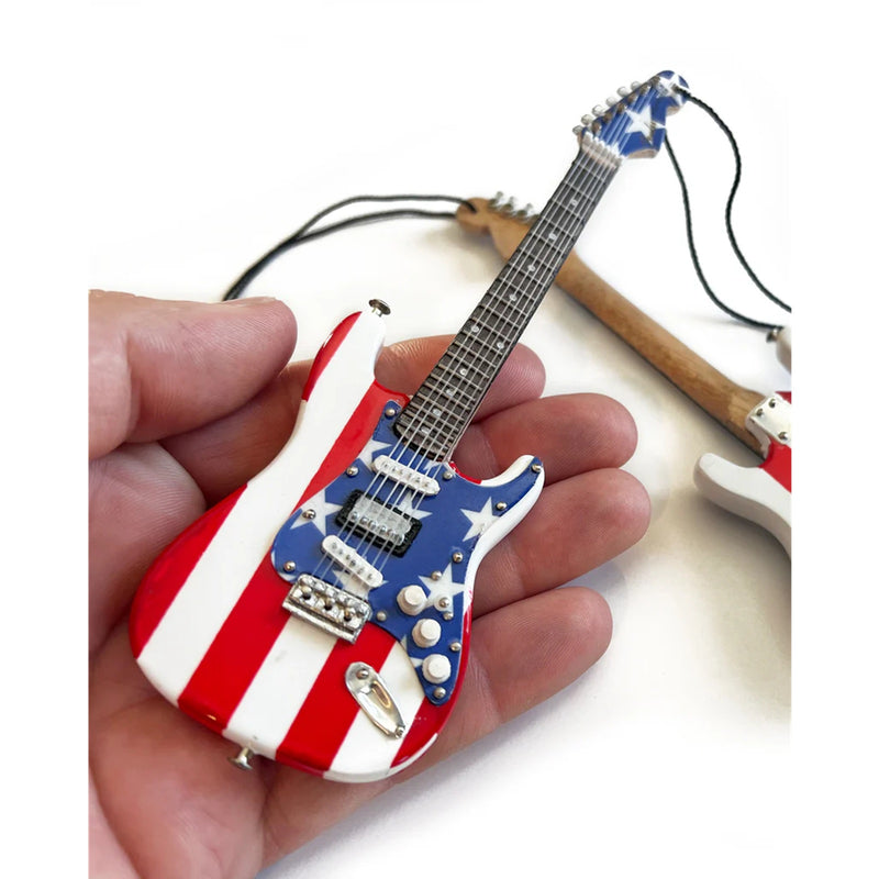 Axe Heaven 6" FENDER Wayne Kramer Stars N' Stripes Guitar Holiday Ornament
