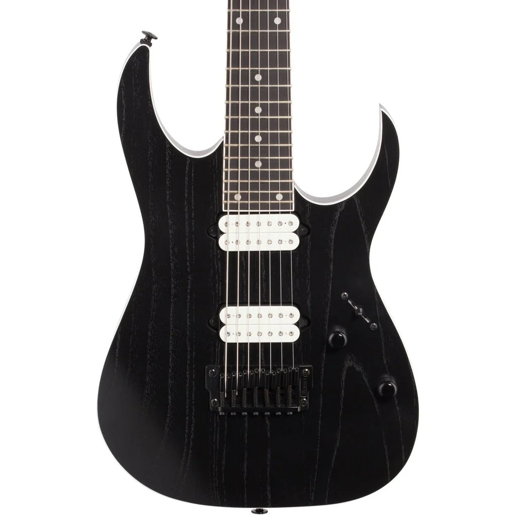 Ibanez RGR752AHBF RG Prestige 7-String Guitar w/ Dimarzio Pickups & Hardshell Case - Weathered Black