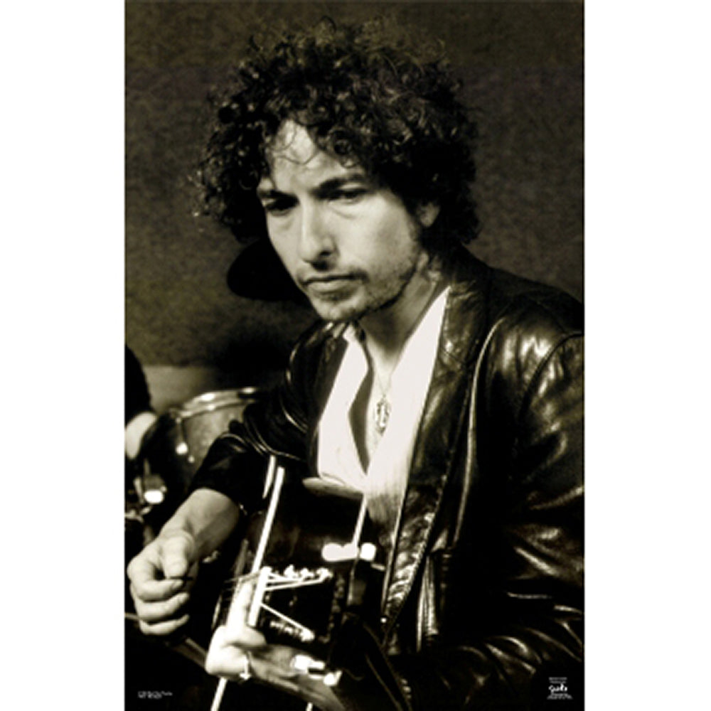 Bob Dylan Sepia Tone Poster