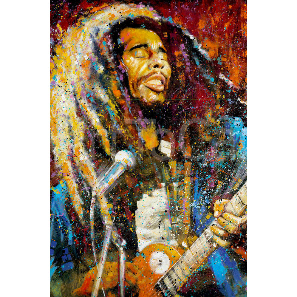 Bob Marley Paint Splash Poster