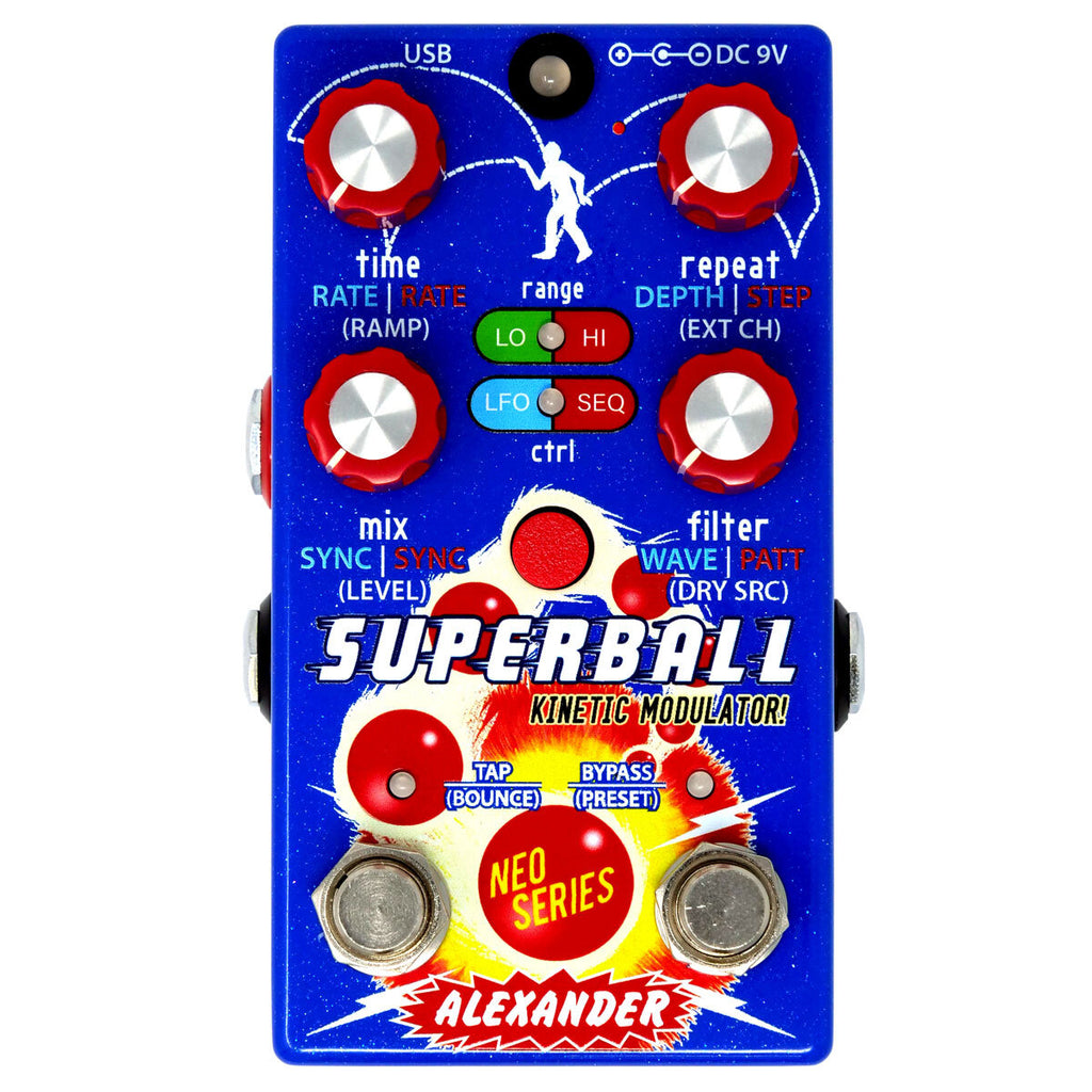 Alexander Pedals Superball Kinetic Modulator Delay Pedal