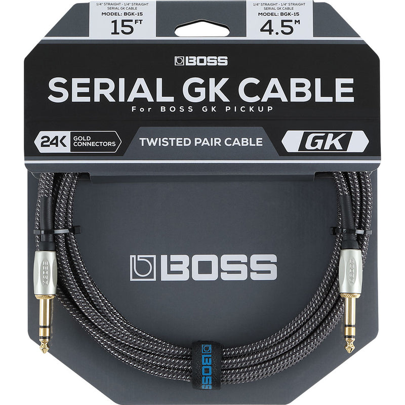 Boss BGK-15 Serial GK Cable 15' TRS-TRS Cable for BOSS Serial GK Guitar Synthesizer Products
