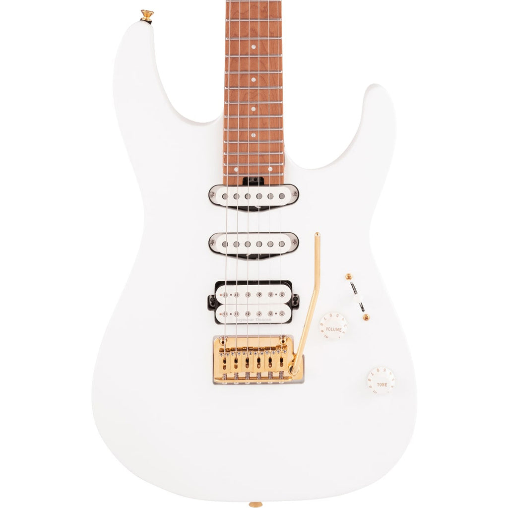 Charvel Pro-Mod DK24 HSS 2PT CM CARM MPL Fingerboard Guitar - Snow White
