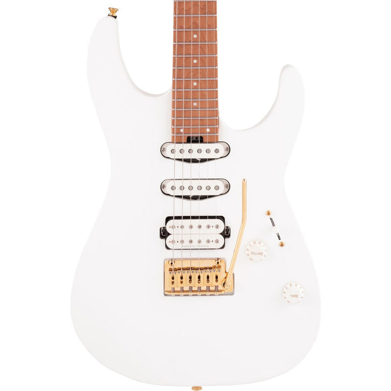 Charvel Pro-Mod DK24 HSS 2PT CM CARM MPL Fingerboard Guitar - Snow White