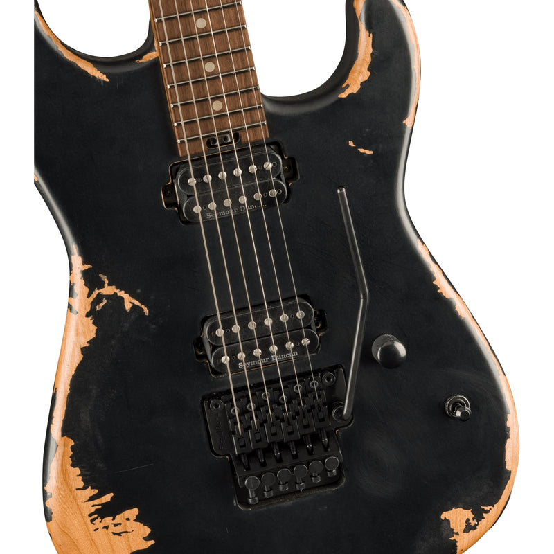 Charvel Pro-Mod Relic San Dimas Style 1 HH Floyd Rose w/ Seymour Duncan Pickups - Weathered Black