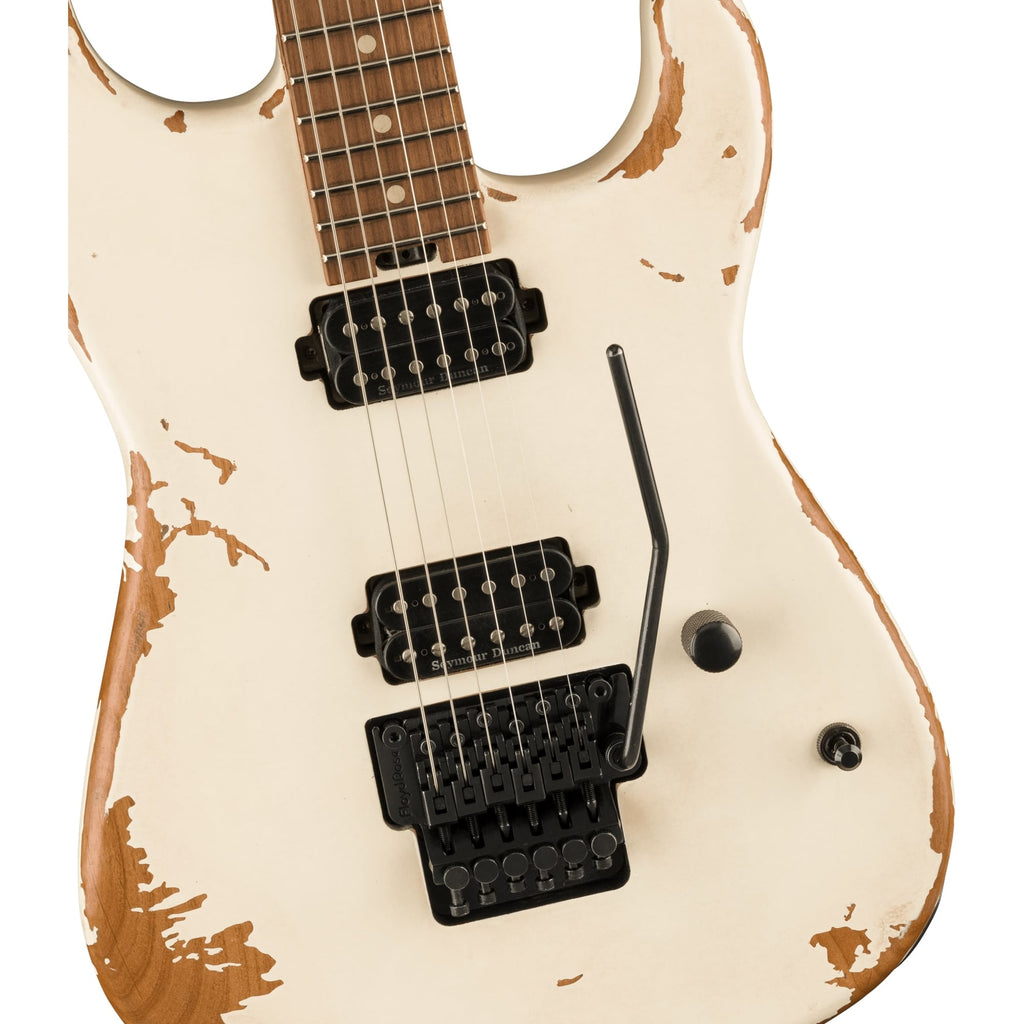 Charvel Pro-Mod Relic San Dimas Style 1 HH Floyd Rose w/ Seymour Duncan Pickups - Weathered White