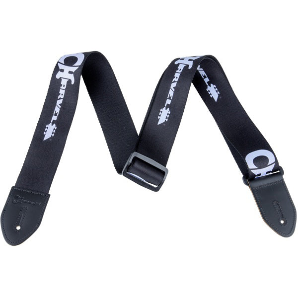 Charvel Guitar Strap, Black with White Logo
