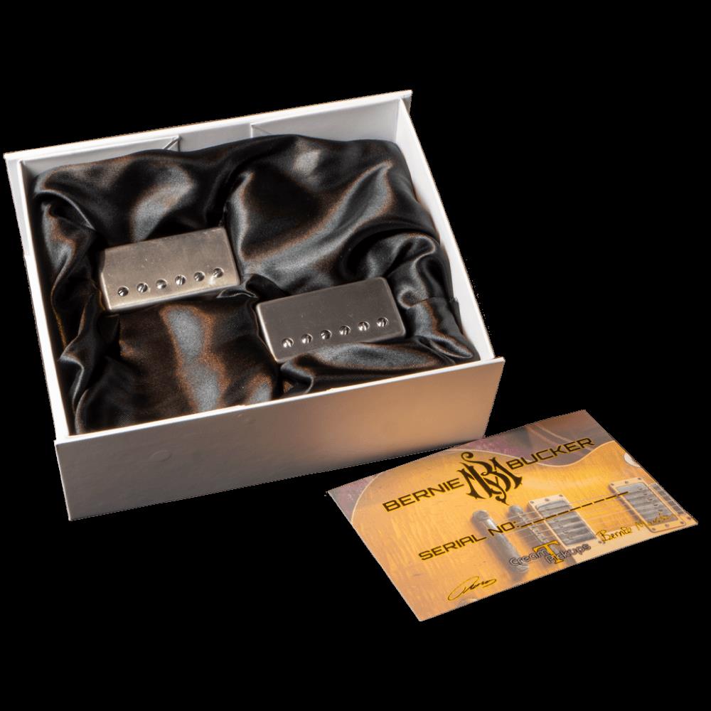 Cream T Bernie Buckers Humbucker Guitar Pickups Set - Chrome