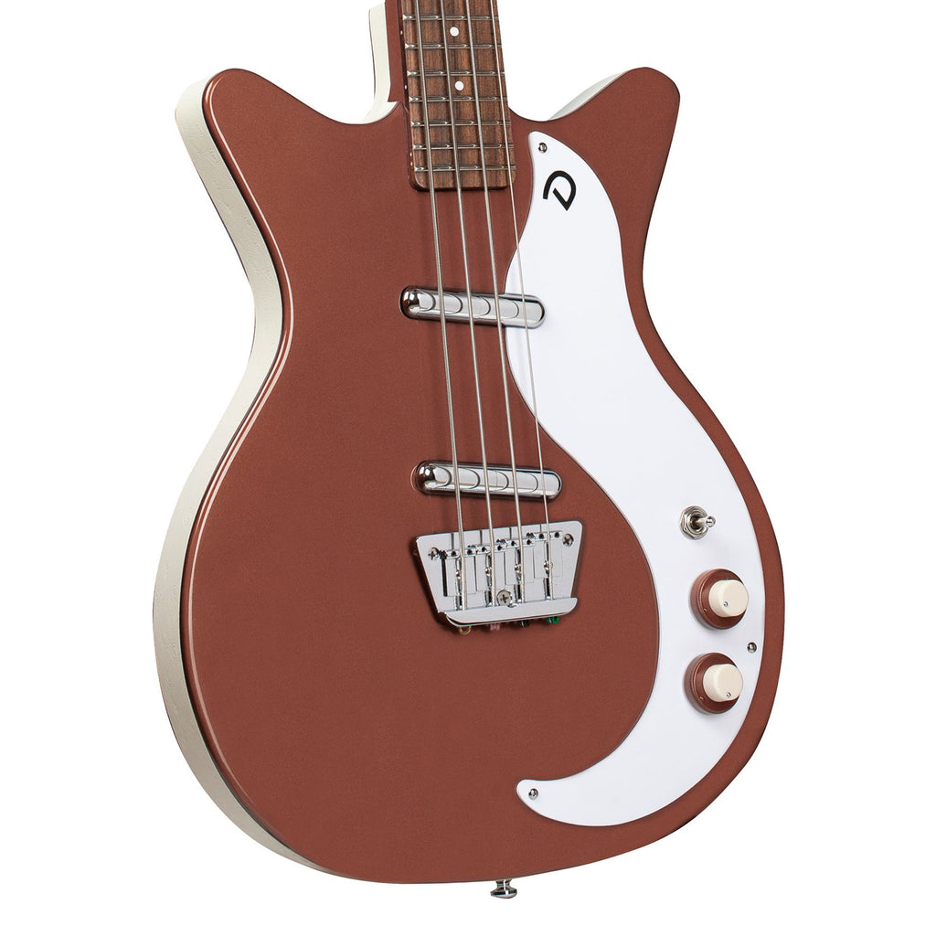 Danelectro '59 DC Doublecut Shorthorn Short Scale Bass - Copper