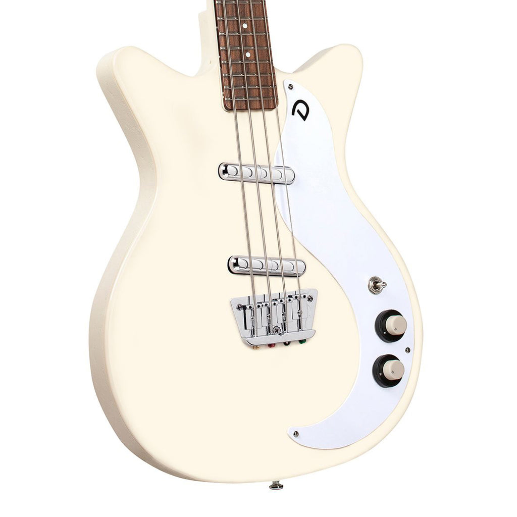 Danelectro '59 DC Doublecut Shorthorn Short Scale Bass - Vintage Cream