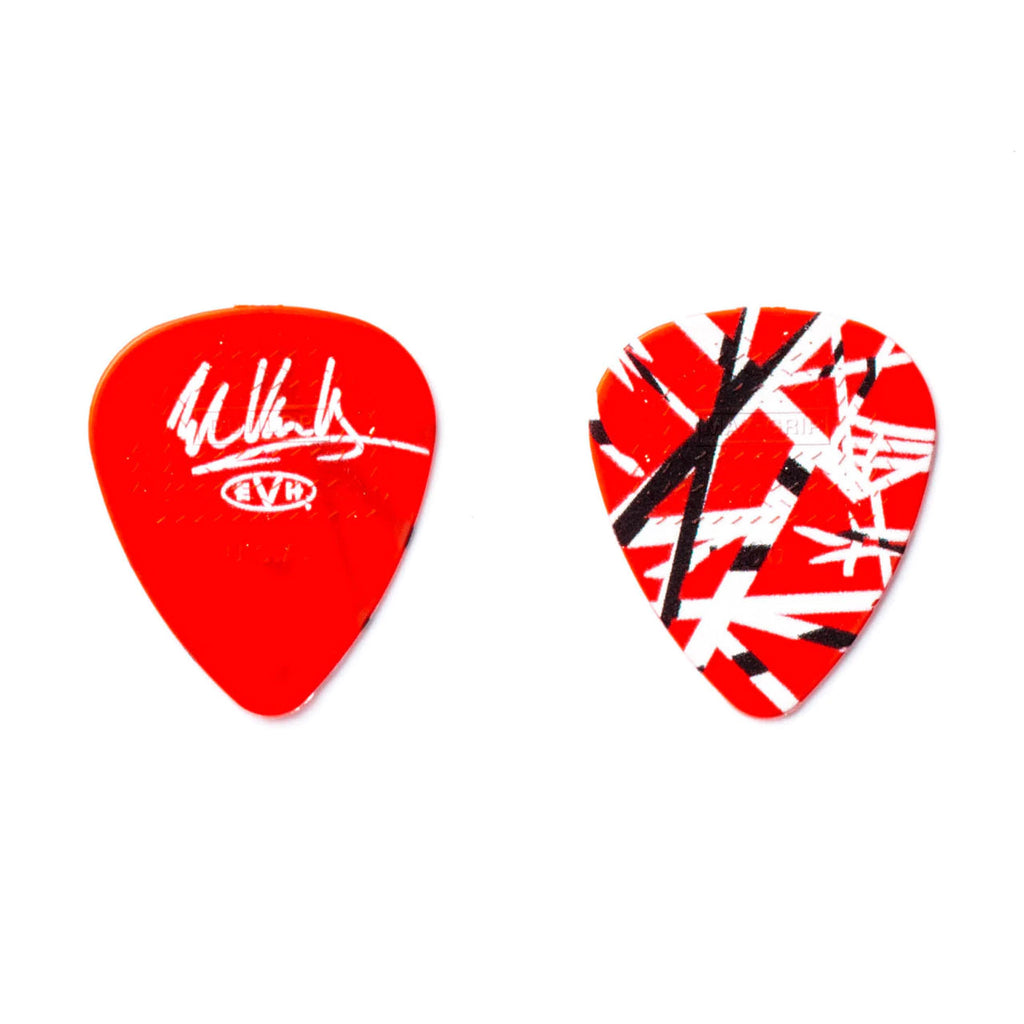 Dunlop 24-Pack EVH Eddie Van Halen Frankenstien Red, White & Black Striped Frankie Guitar Picks