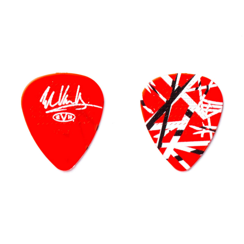 Dunlop 24-Pack EVH Eddie Van Halen Frankenstien Red, White & Black Striped Frankie Guitar Picks