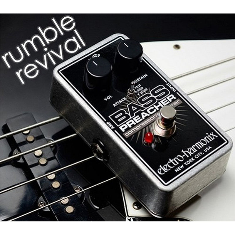 ehx compressor pedal Electro Harmonix Bass Preacher Compressor Sustainer Pedal