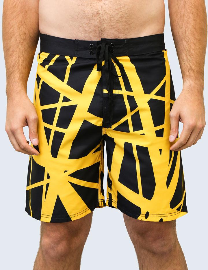 EVH Eddie Van Halen ’79 Bumblebee Board Shorts (Black Body/Yellow) - 2X