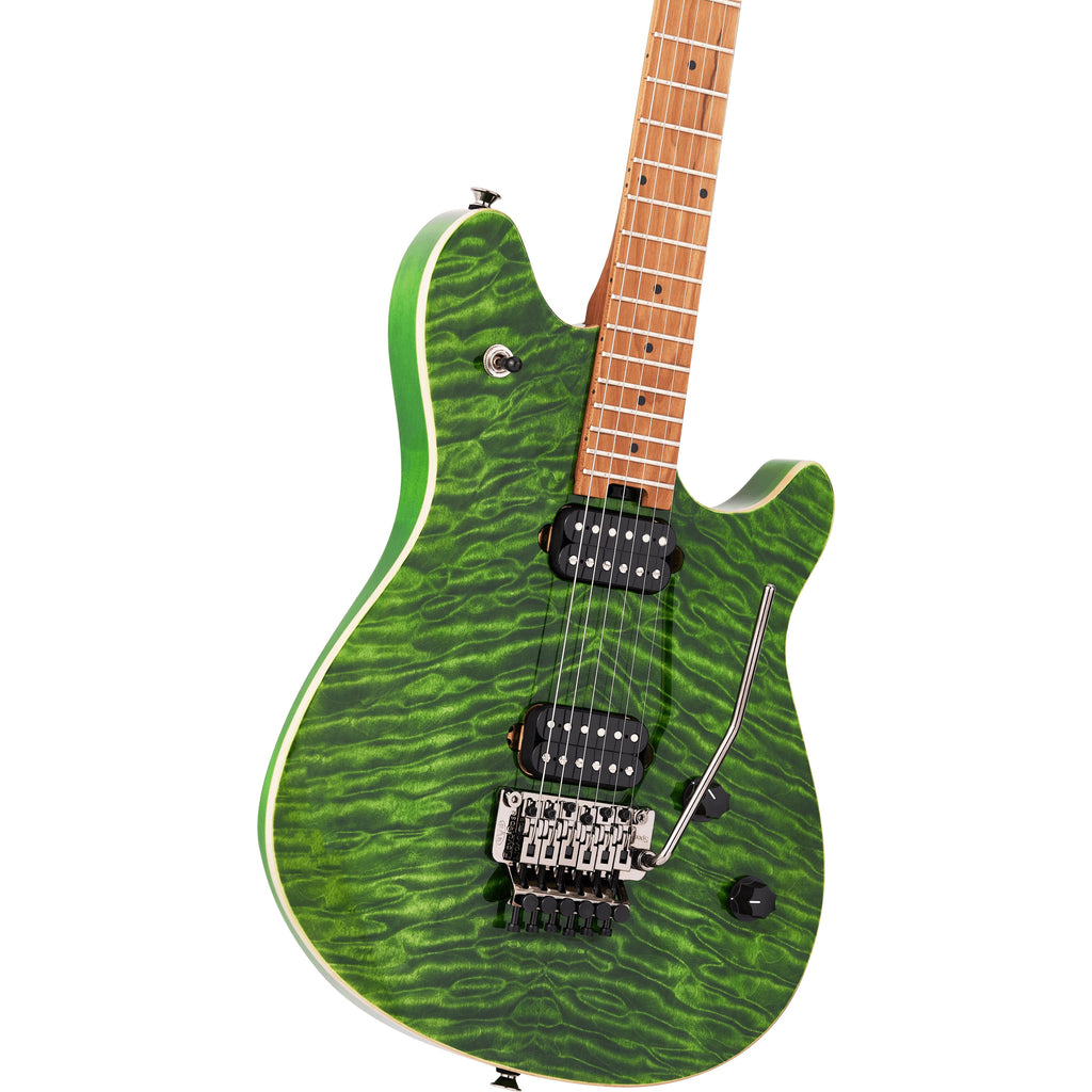 EVH Wolfgang WG Standard Quilted Top w/Baked Maple Neck - Transparent Green
