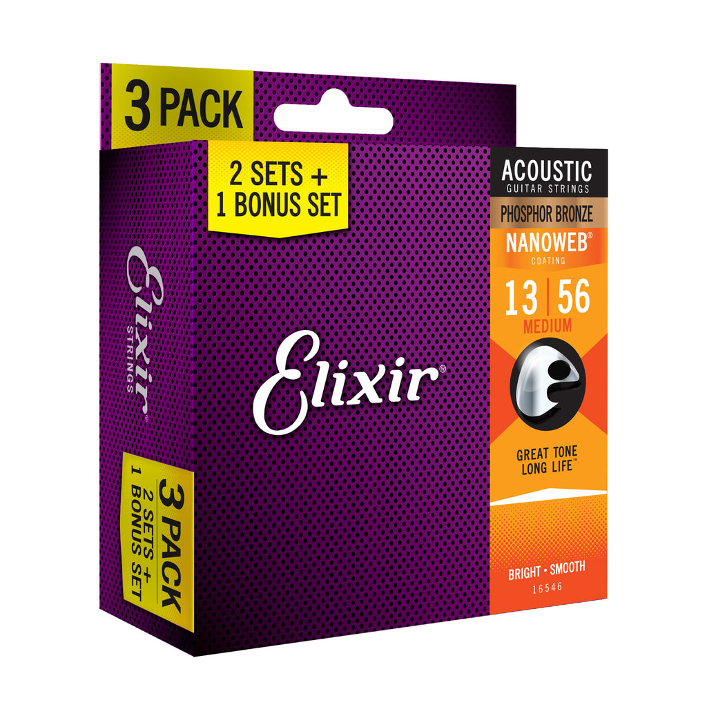 Elixir 16546 PhosBrnz MD 3-Pk