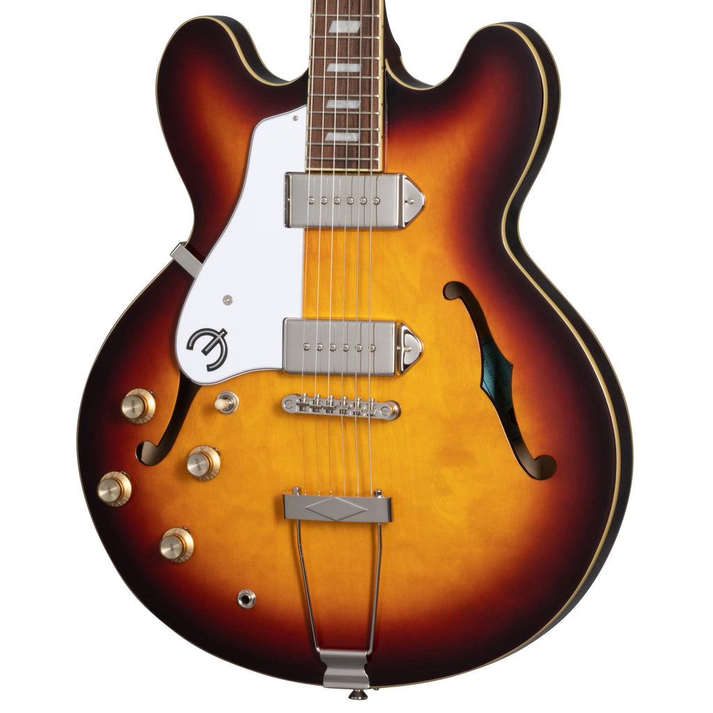 Epiphone Casino Hollowbody Left-Handed Guitar - Vintage Sunburst w/Premium Gig Bag