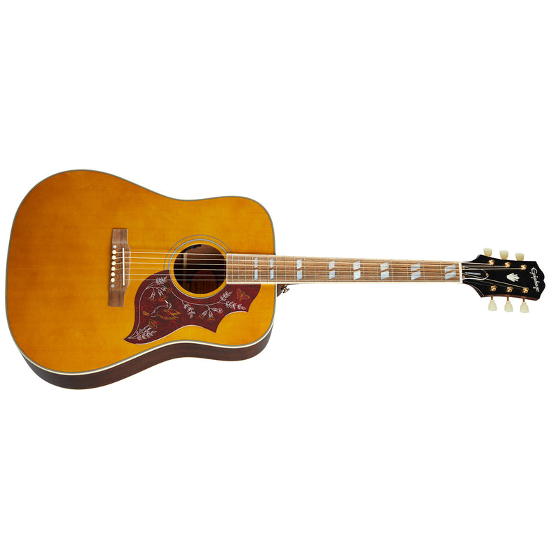 Epiphone Masterbuilt Hummingbird Acoustic Electric Guitar - Aged Antique Natural Gloss