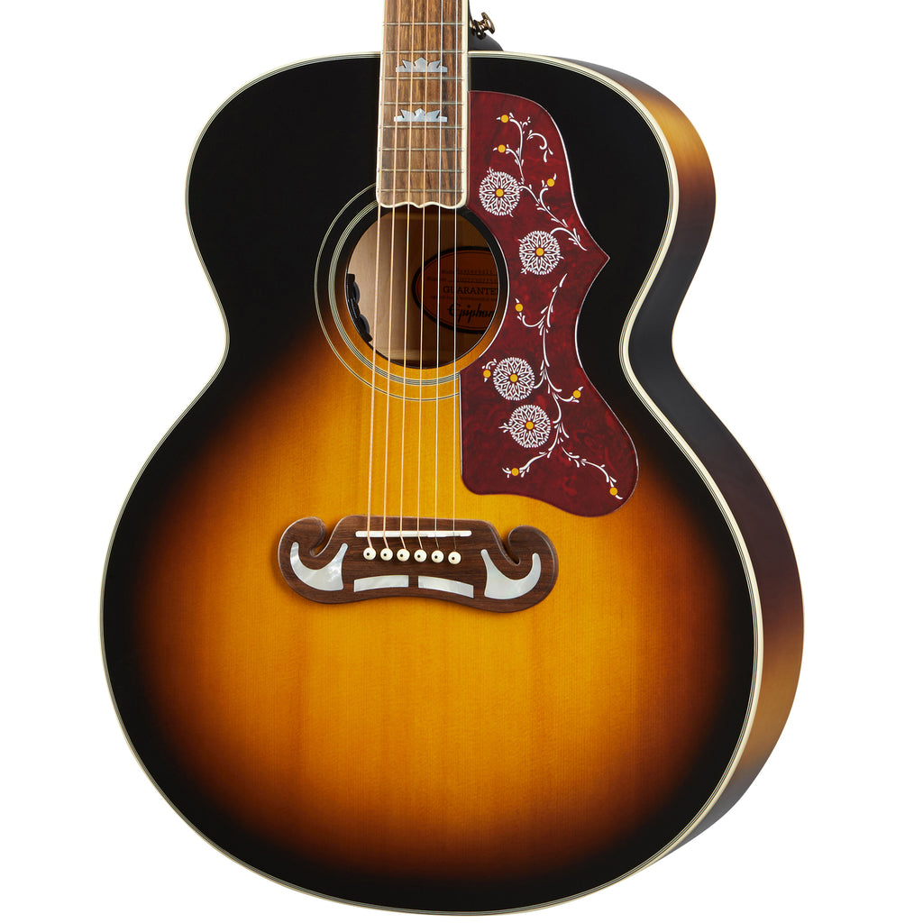 Epiphone Masterbilt J-200 Acoustic Electric Guitar - Aged Vintage Sunburst Gloss