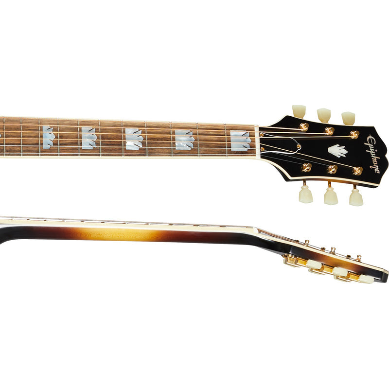 Epiphone Masterbuilt J-200 Acoustic Electric Guitar - Aged Vintage Sunburst Gloss
