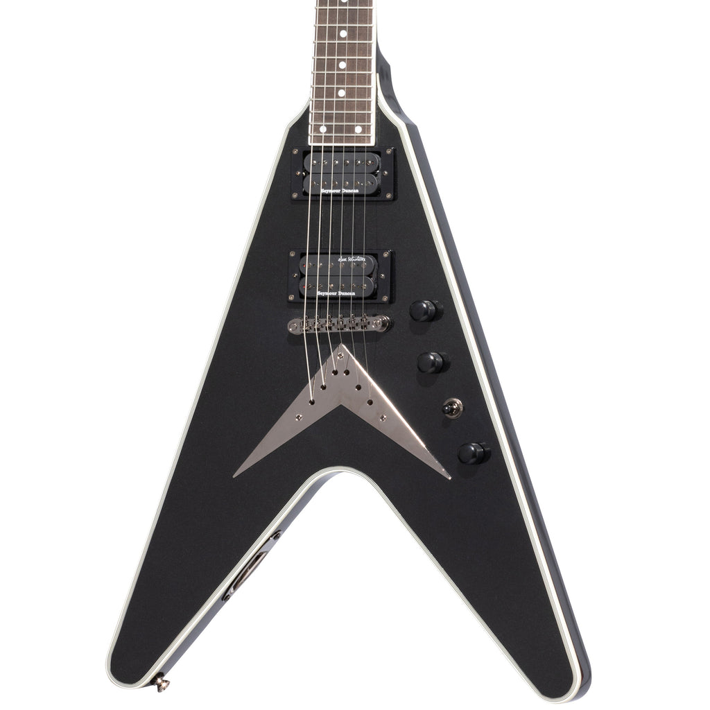 Epiphone Dave Mustaine Signature Flying V Custom Guitar w/ Seymour Duncan Pickups - Black Metallic