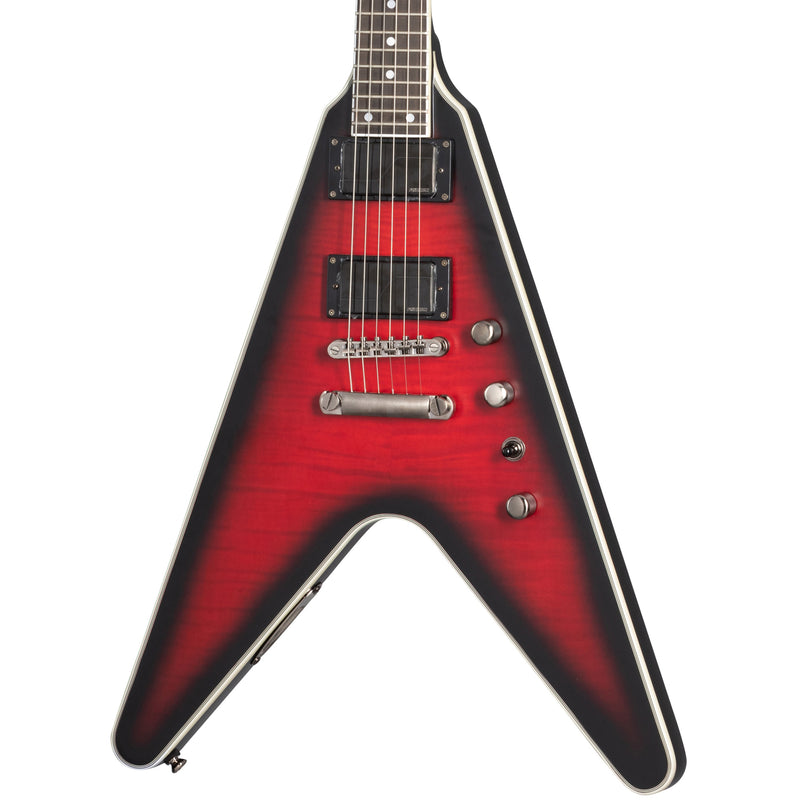 Epiphone Dave Mustaine Signature Flying V Prophecy Guitar w/ Fishman Fluence Pickups - Aged Dark Red Burst
