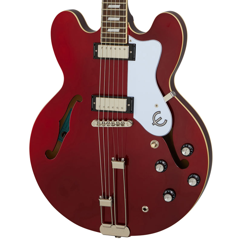 Epiphone Riviera Semi-Hollow Guitar w/ Mini Humbucker Pickups - Sparkling Burgundy