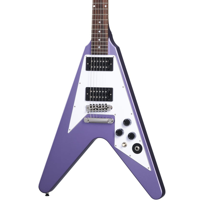 Epiphone Kirk Hammett Signature 1979 Flying V w/ Gibson Pickups and Hardshell Case - Purple Metallic