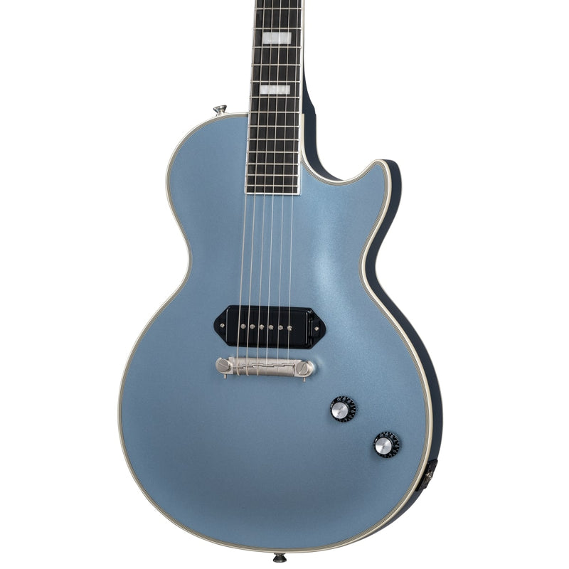 Epiphone Jared James Nichols Signature "Blues Power" Les Paul Custom w/ Seymour Duncan Pickup and EpiLite Case - Aged Pelham Blue