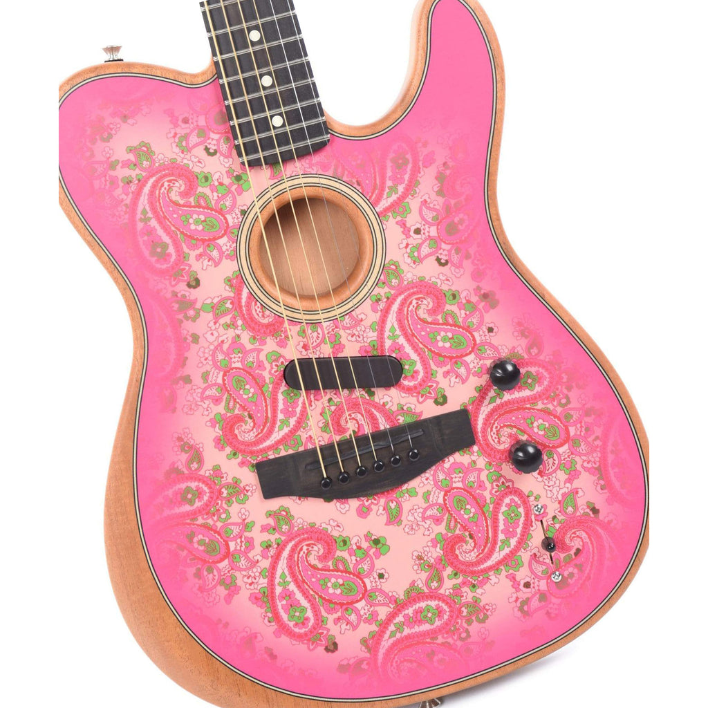Fender American Limited Edition Acoustasonic Telecaster Acoustic-Electric Guitar - Pink Paisley