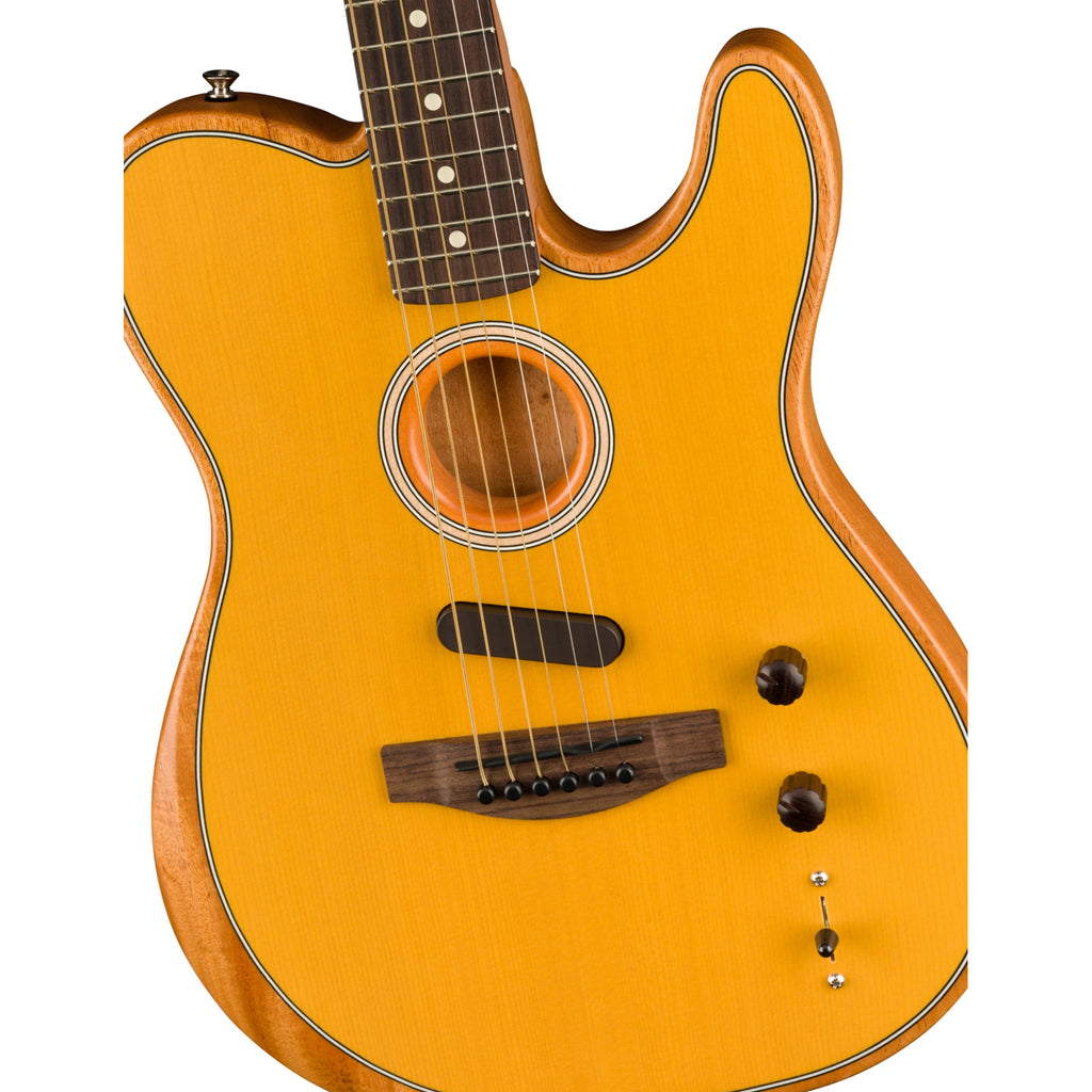 Fender Acoustasonic Player Telecaster Acoustic-Electric Guitar Rosewood Fingerboard - Butterscotch Blonde