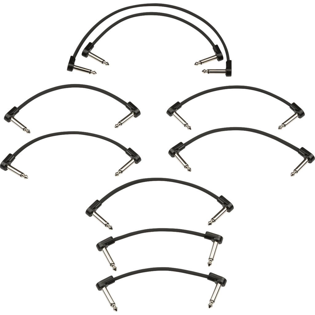 Fender Blockchain Patch Cable Kit - Right Angle to Right Angle - Small, Black