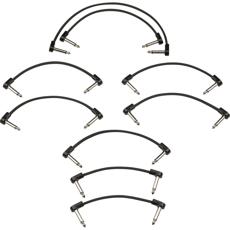 Fender Blockchain Patch Cable Kit - Right Angle to Right Angle - Small, Black
