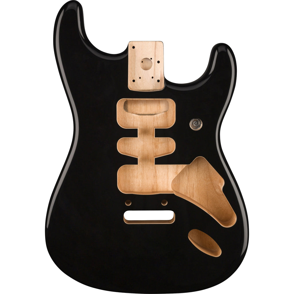 Fender Deluxe Series Stratocaster HSH Alder Body 2-Point Bridge Mount - Black