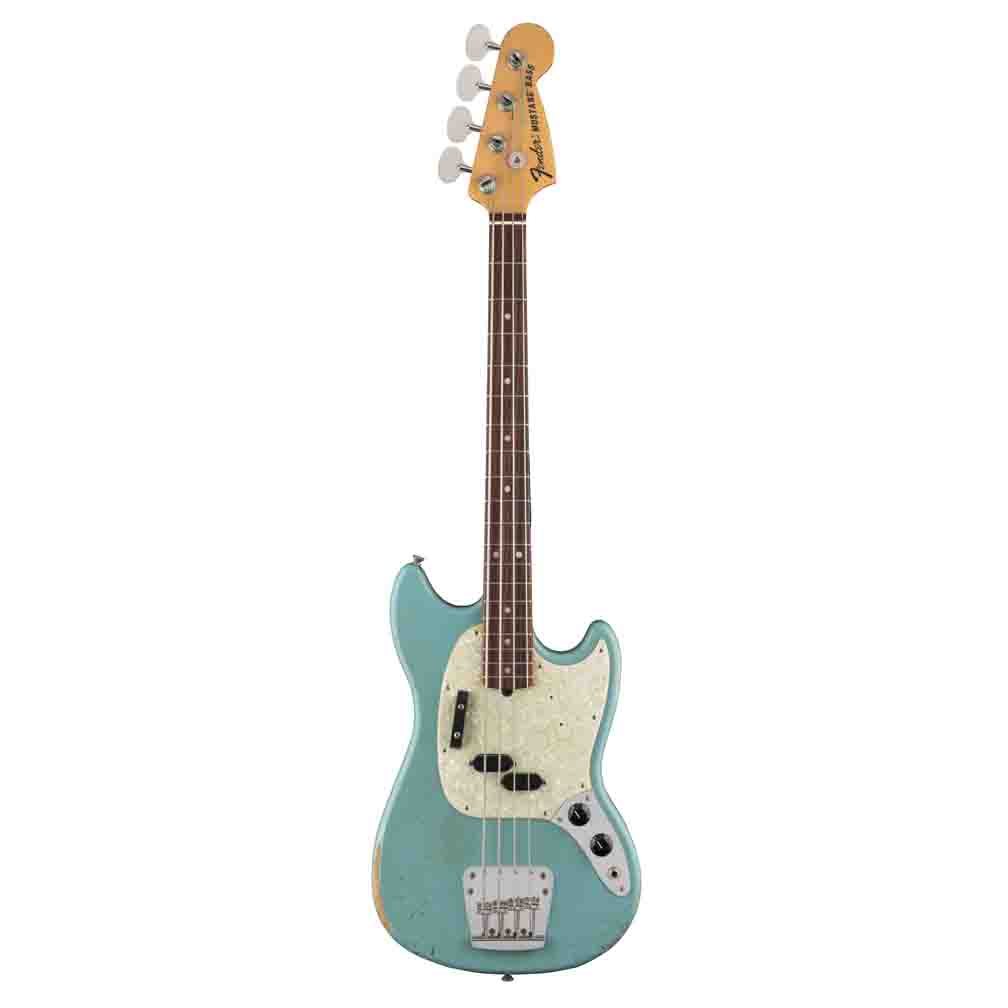 Fender JMJ Road Worn Mustang Bass - Faded Daphne Blue