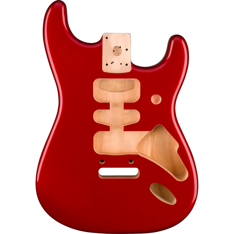 Fender Deluxe Series Stratocaster HSH Alder Body 2 Point Bridge Mount, Candy Apple Red