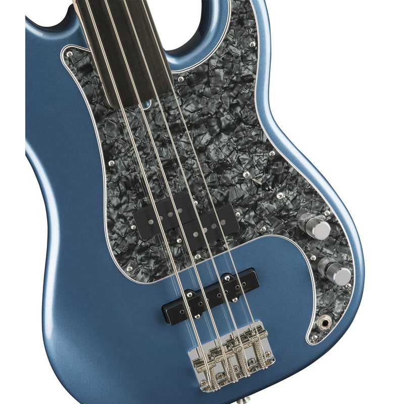 Fender Tony Franklin Fretless Precision Bass w/Hipshot Drop-D Xtender - Lake Placid Blue